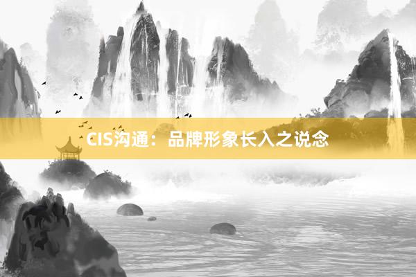 CIS沟通：品牌形象长入之说念